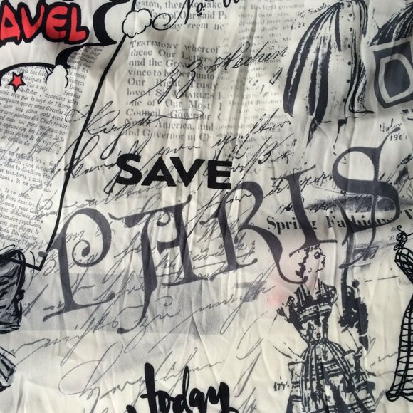 Dolcezza Womens Pleated Skirt Small Paris Travel Fashion Print Polyester - Picture 8 of 10